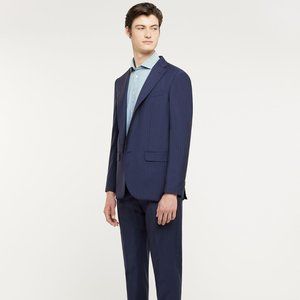 Boglioli Navy Blue Pinstripe Suit - Size 52